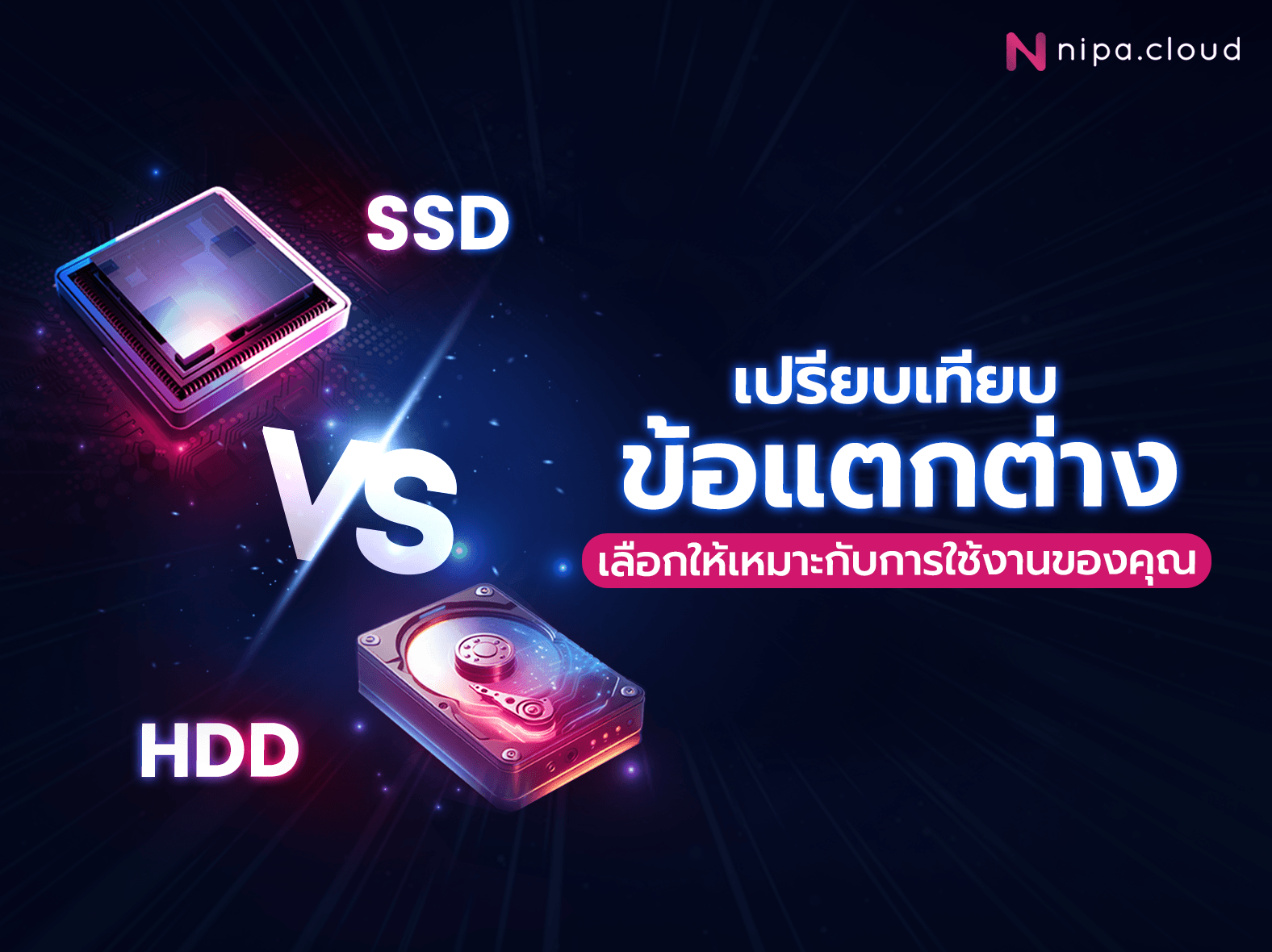เปรียบเทียบข้อแตกต่าง SSD และ HDD