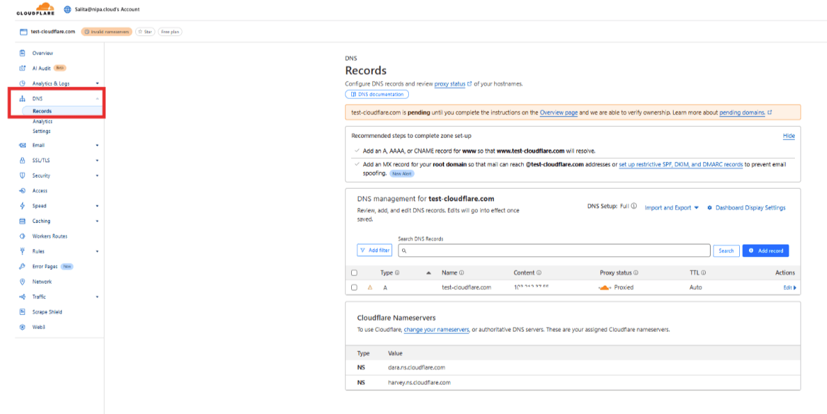 Cloudflare_ตั้งค่า DNS