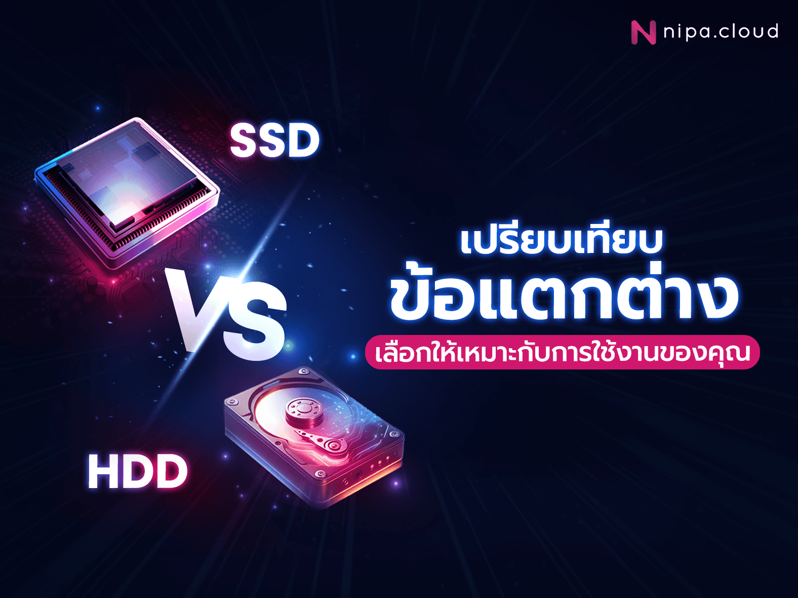 เปรียบเทียบข้อแตกต่าง SSD และ HDD